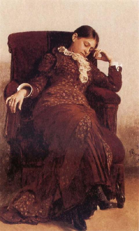 llya Yefimovich Repin Portrait of Vera Alekseevna Repina